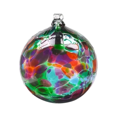 6&quot; Garden Multicoloured Calico Glass Ball