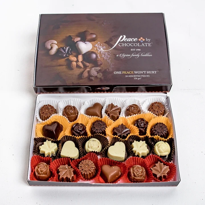 Assorted 24 Pieces Box- Peace by Chocolate