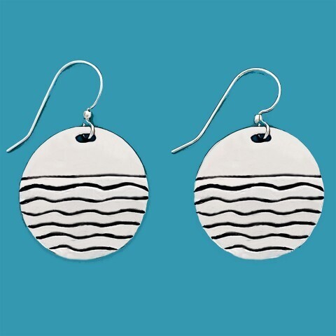 Ripples Pewter Earrings- Basic Spirit 