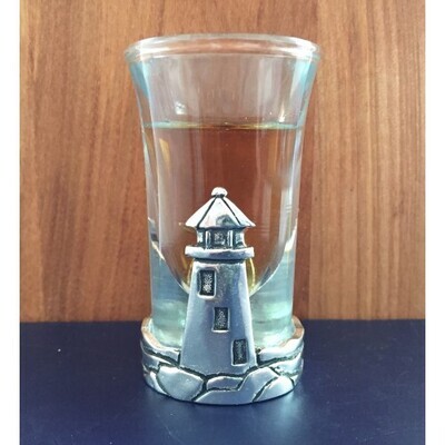 Lighthouse and Sailboat Shot Glass- Basic Spirit 