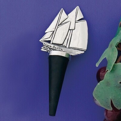 Nova Scotia Schooner Bottle Stopper- Basic Spirit Nova Scotia Schooner Bottle Stopper- Basic Spirit