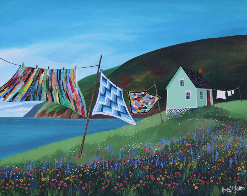 Quilts Everywhere in Cape Breton Print- Andrew Meredith