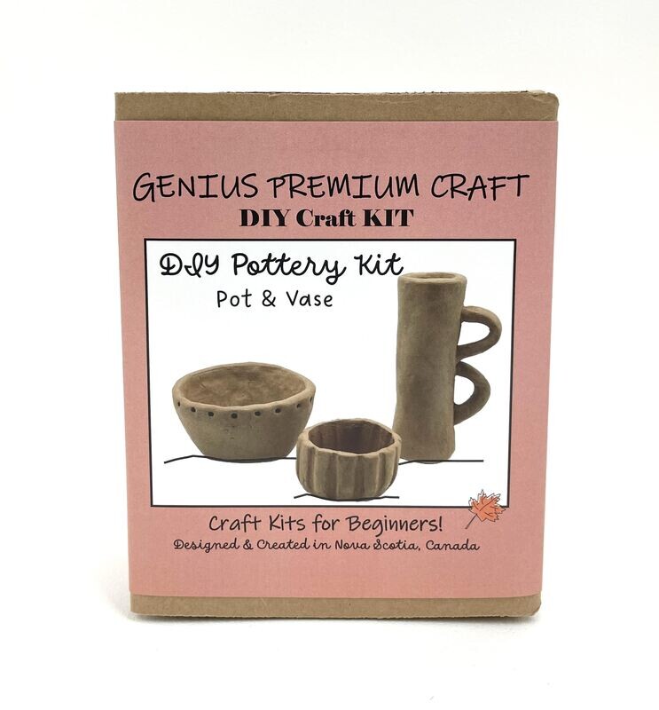 DIY Pottery Kit - Vase and Bowls - Genius Premium Craft