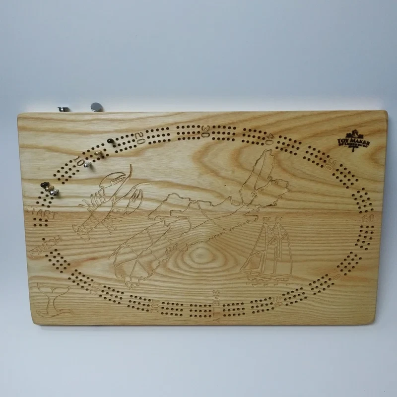 Wooden Nova Scotia Cribbage Game