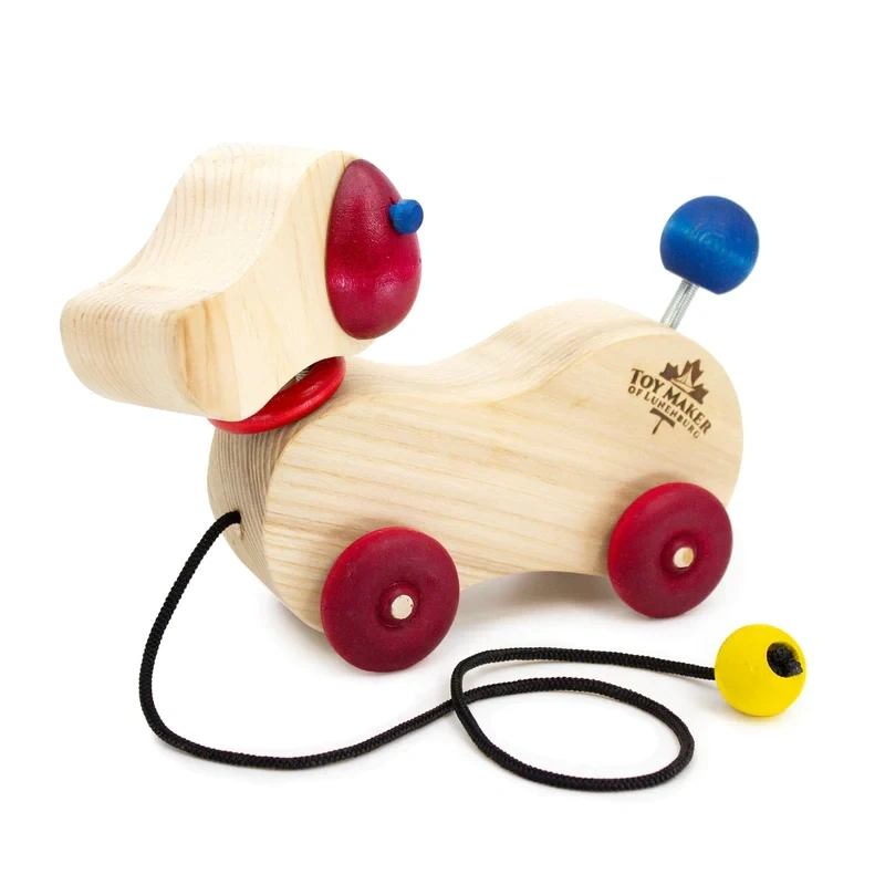 Wooden Pull Dog Toy