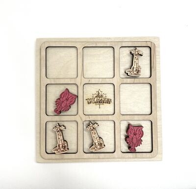 Wooden Tic Tac Toe Lobster and Lighthouse Game