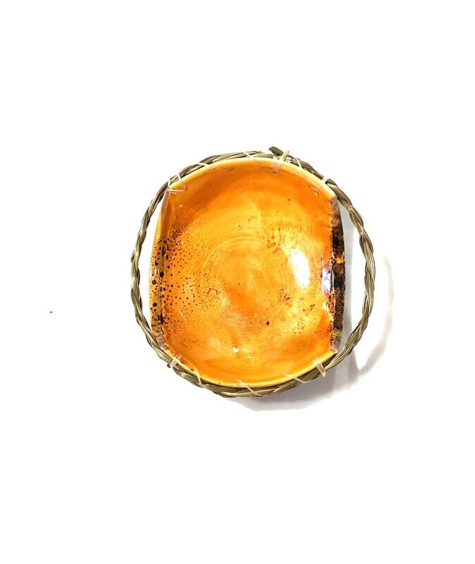 Orange Smudge Bowl- Nancy Oakley 