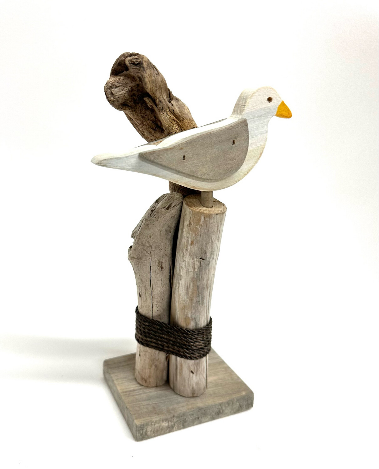 Small Seagull on Driftwood- Jerry Walsh