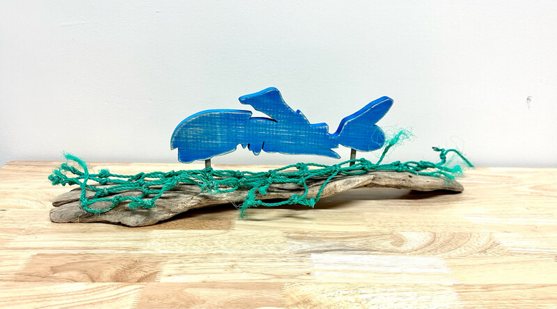 Large Blue Nova Scotia on Driftwood- Jerry Walsh 