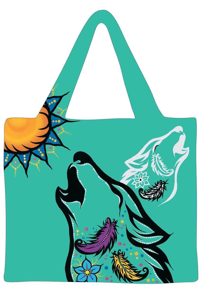 Tracey Metallic- Spirit Wolf Reusable Shopping Bag 