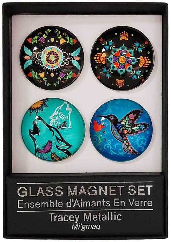 Tracey Metallic- Glass Magnet Set