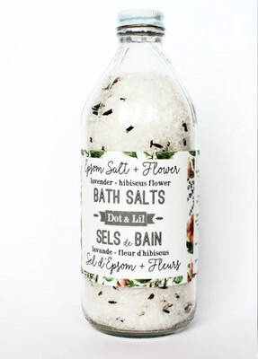 Lavender and Hibiscus Bath Salts- Dot &amp; Lil