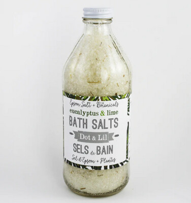 Eucalyptus &amp; Lime Bath Salts- Dot &amp; Lil