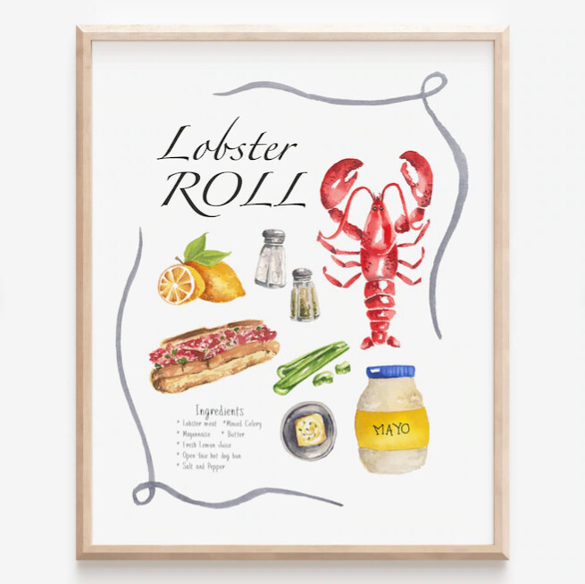 Lobster Roll Print- Janna Wilton 