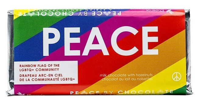 50g Pride Milk Chocolate Hazelnut Bar- Peace by Chocolate 