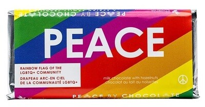 50g Pride Milk Chocolate Hazelnut Bar- Peace by Chocolate 50g Pride Milk Chocolate Hazelnut Bar- Peace by Chocolate
