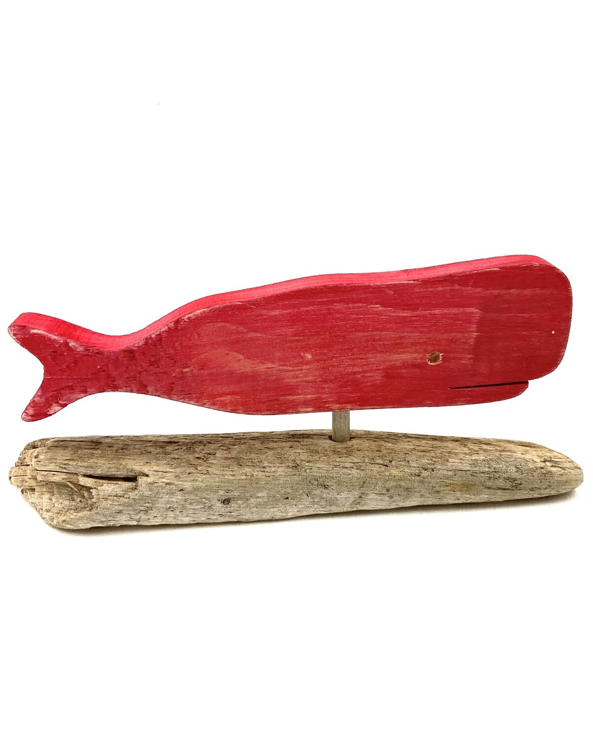 Red Whale on Driftwood- Jerry Walsh