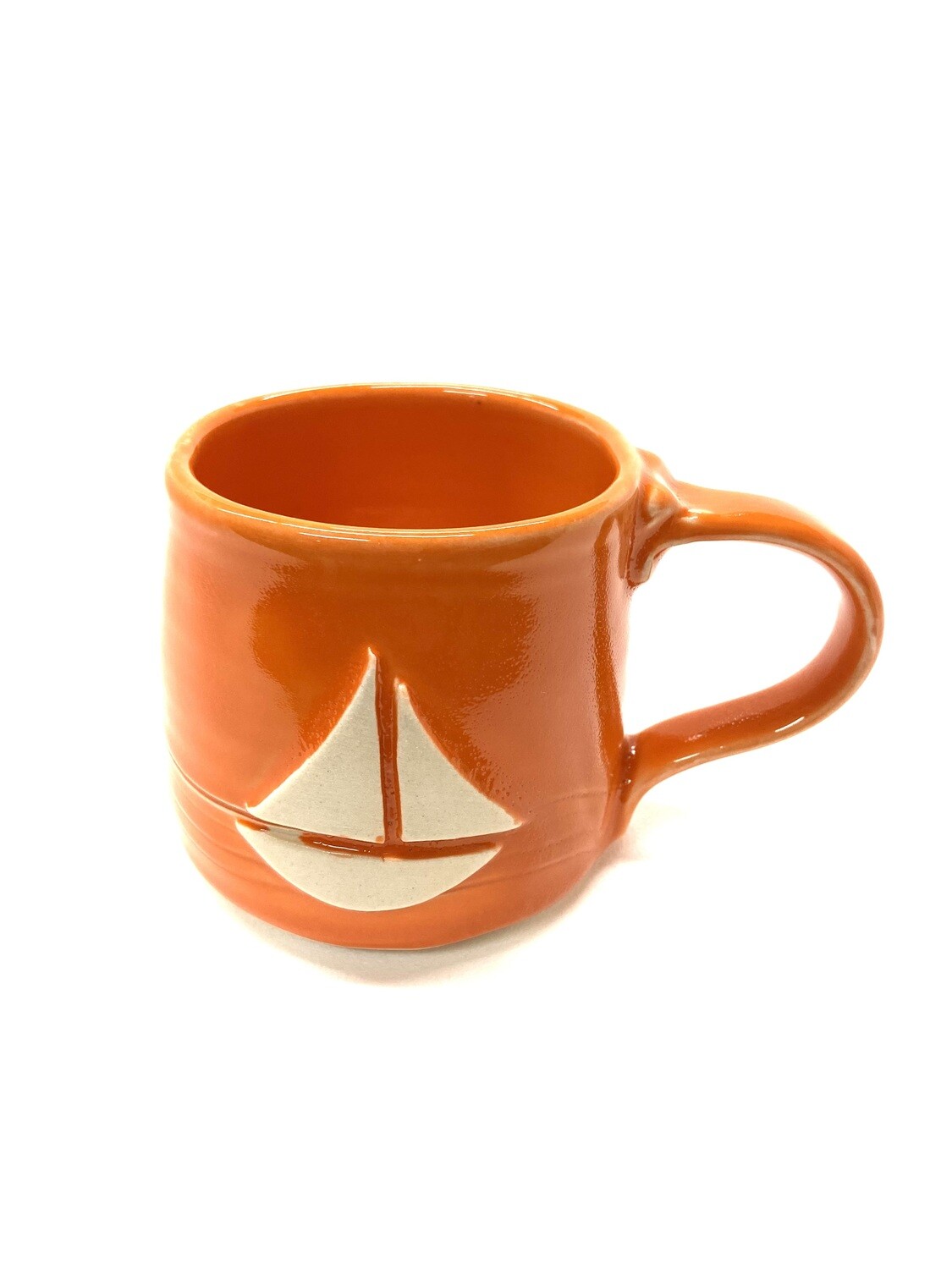Orange Sailboat Mug- Ginette Arsenault