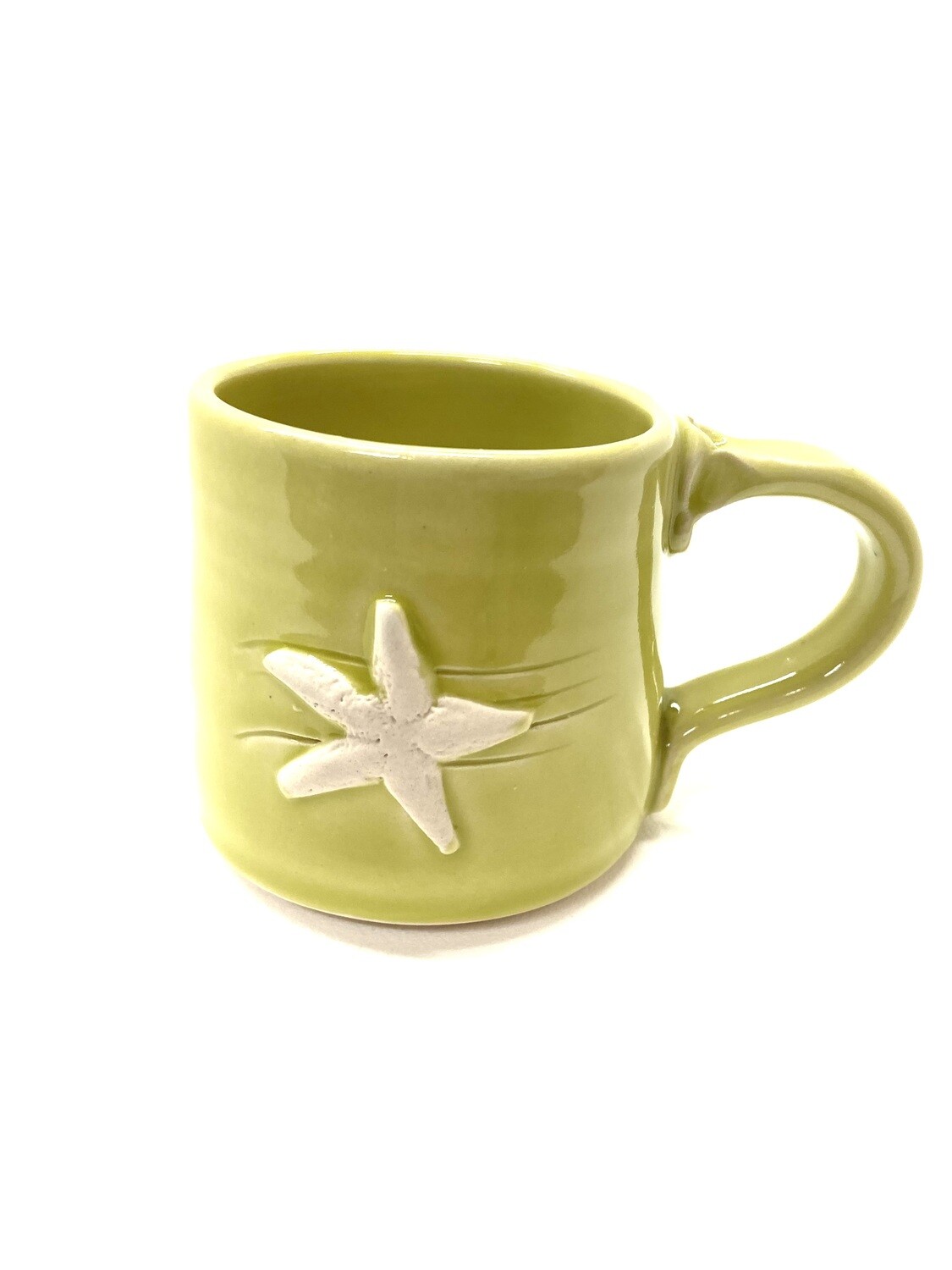 Lime Green Sea Star Mug- Ginette Arsenault