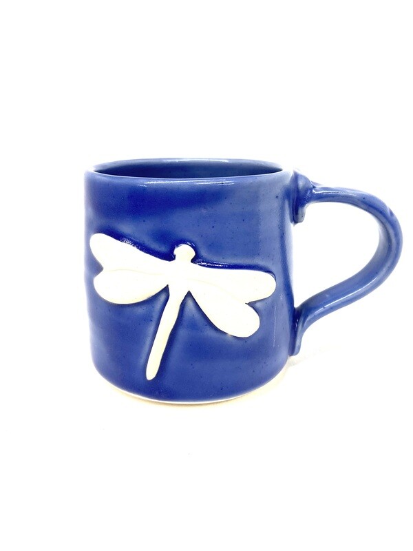 Dark Blue Dragonfly Mug- Ginette Arsenault 