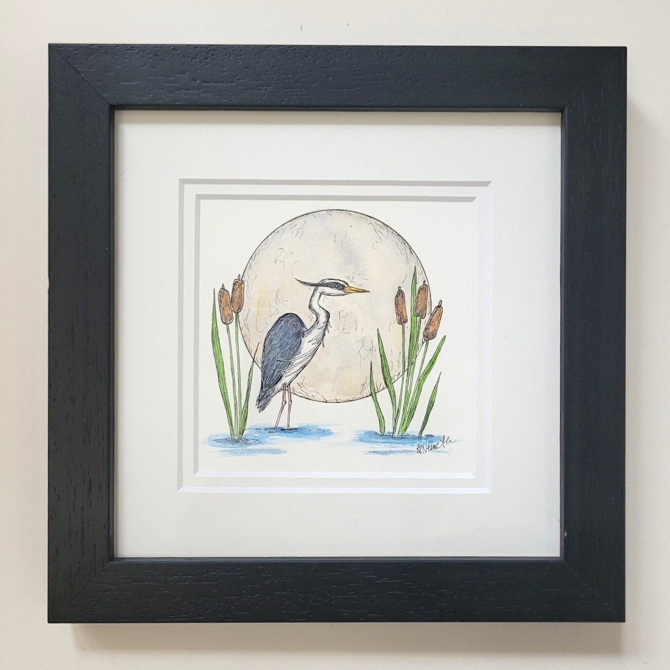 Heron and the Moon