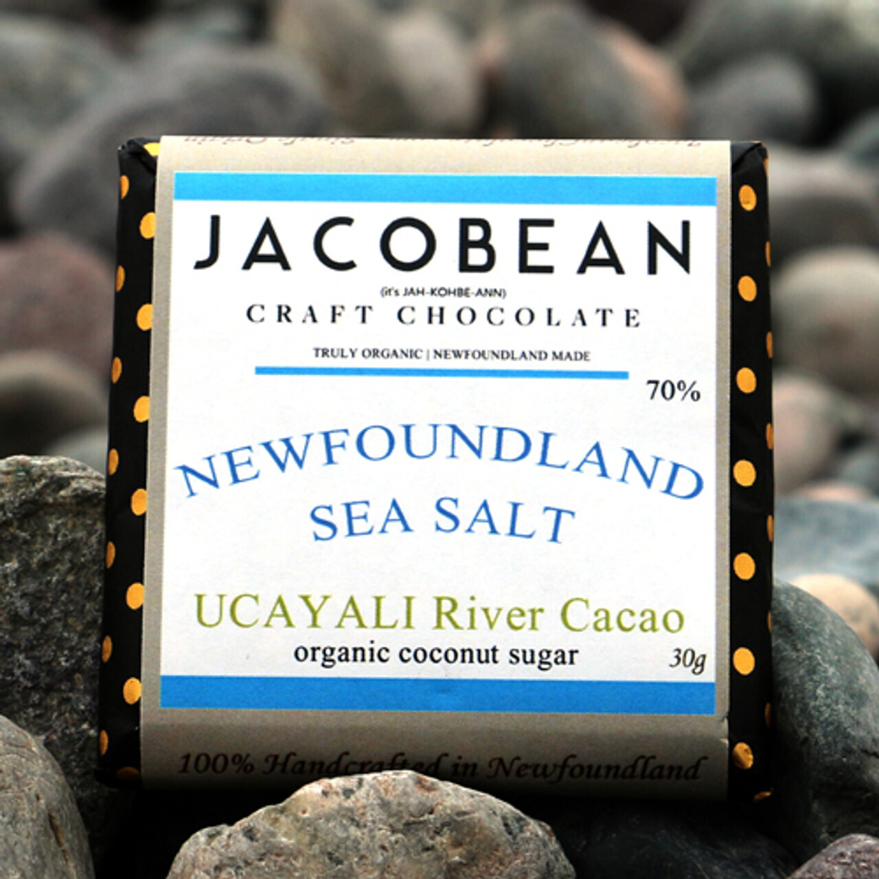 Dark Chocolate with NFLD Sea Salt Chocolate Bar - Jacobean 