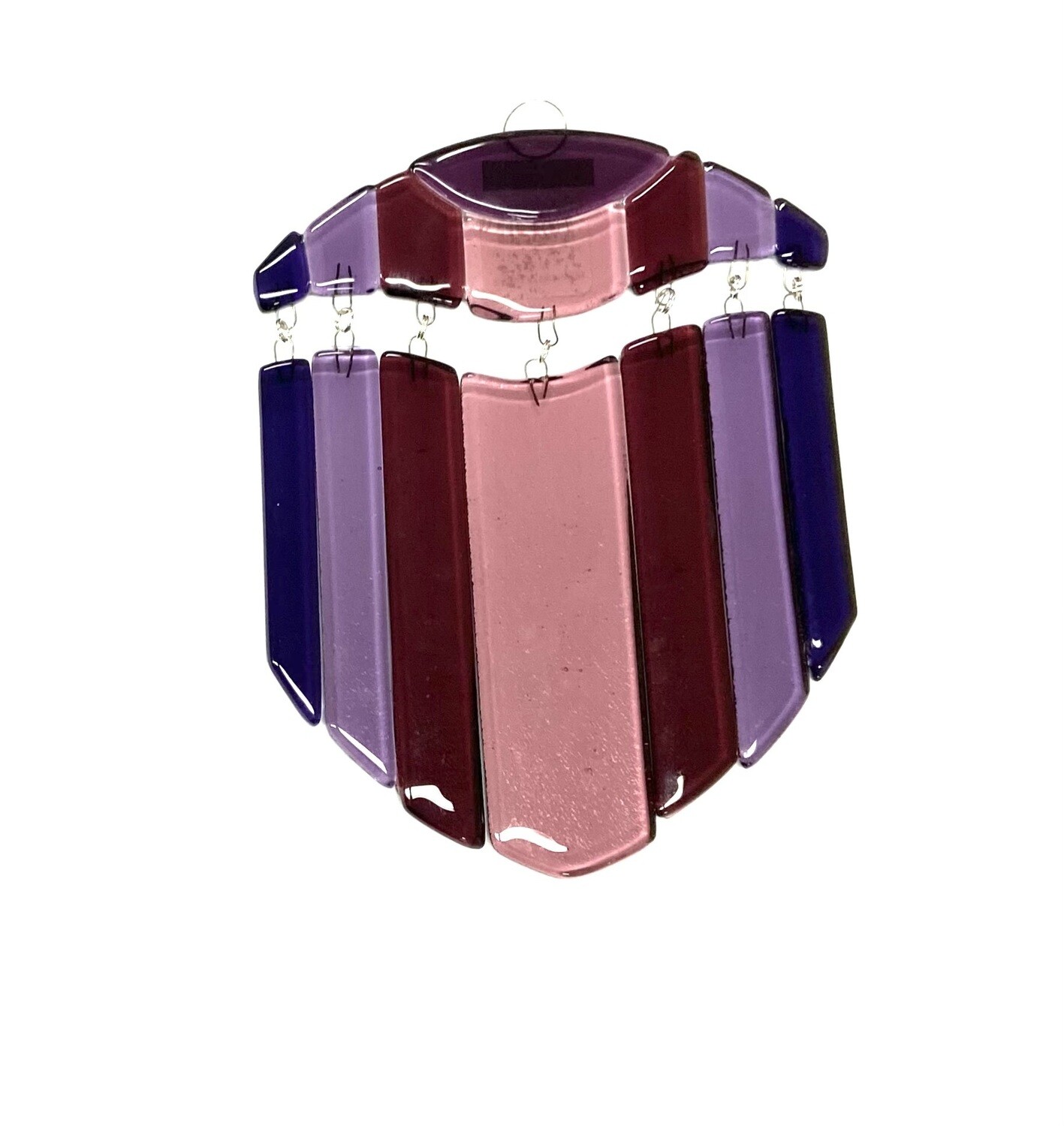 Purple Striped Glass Chime