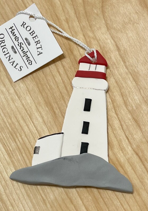 Clay Lighthouse Ornament