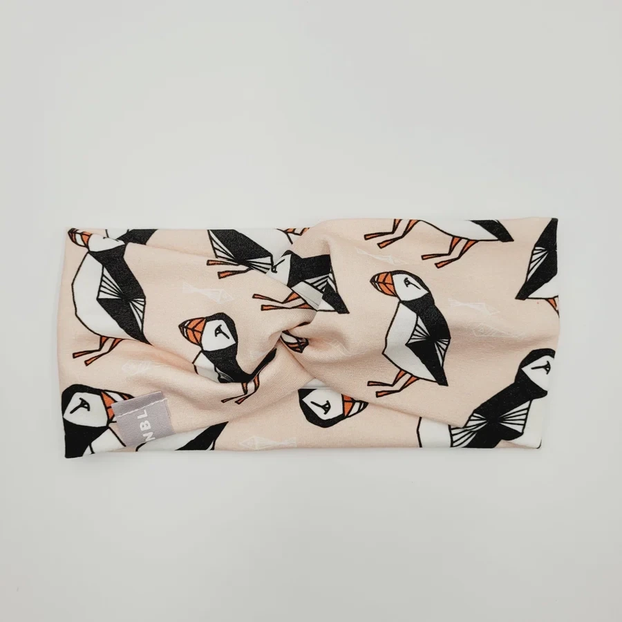 Medium Pink Puffin Knot Headband