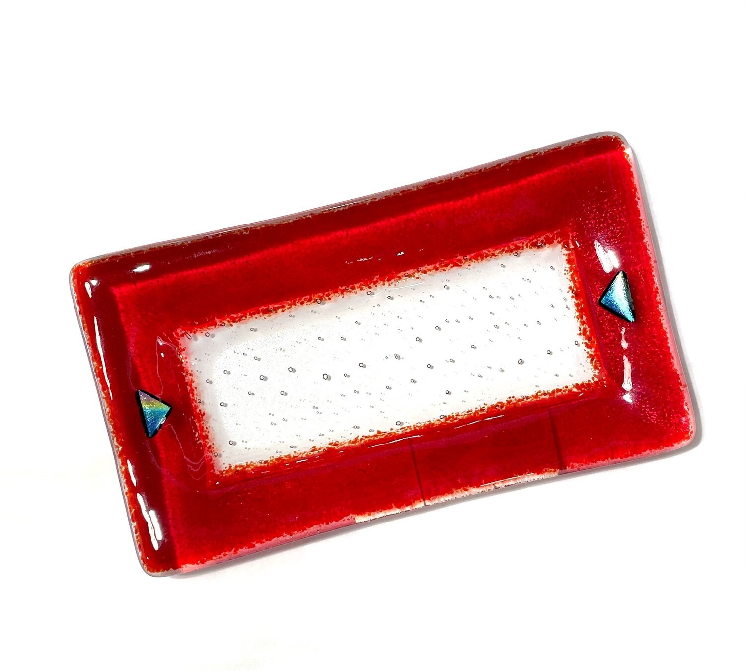 4x8 Red Semi Formal Plate- Kiln Art
