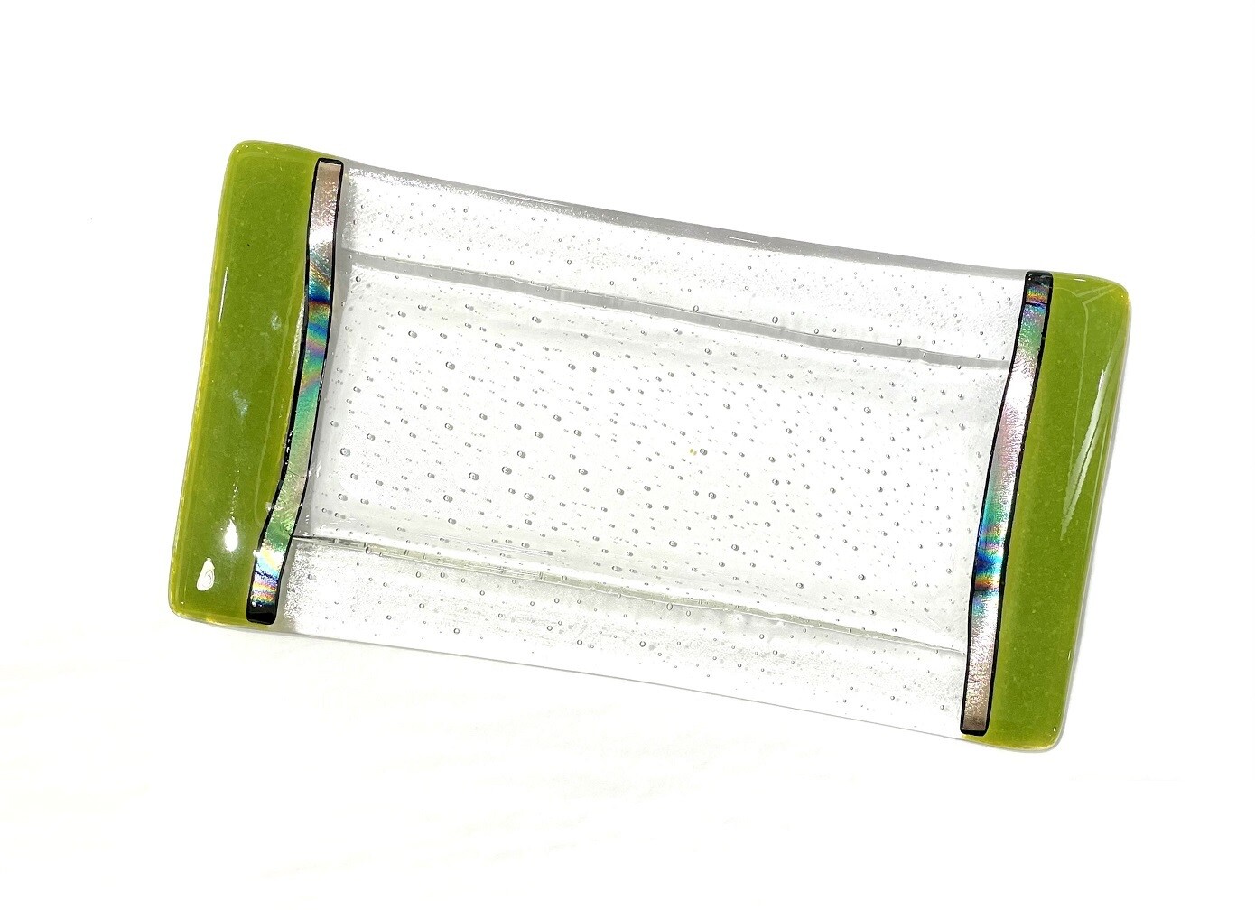 6x12 Green Semi Formal Tray- Kiln Art