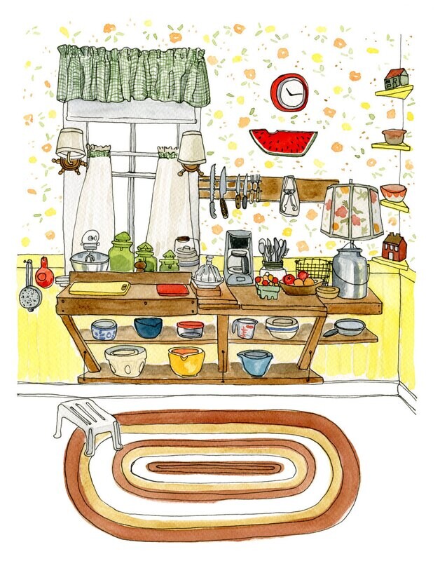 Sue's Kitchen Print- Kat Frick Miller