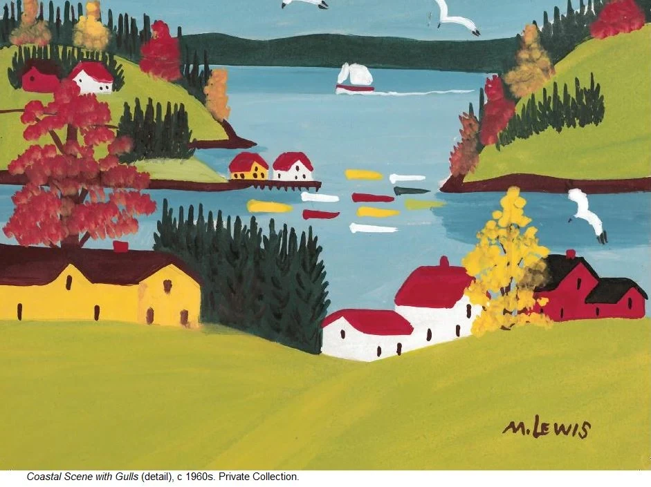 Coastal Scene with Gulls Card- Maud Lewis