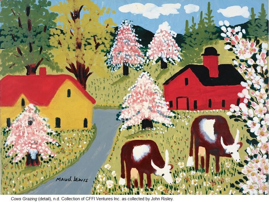 Cows Grazing Card- Maud Lewis