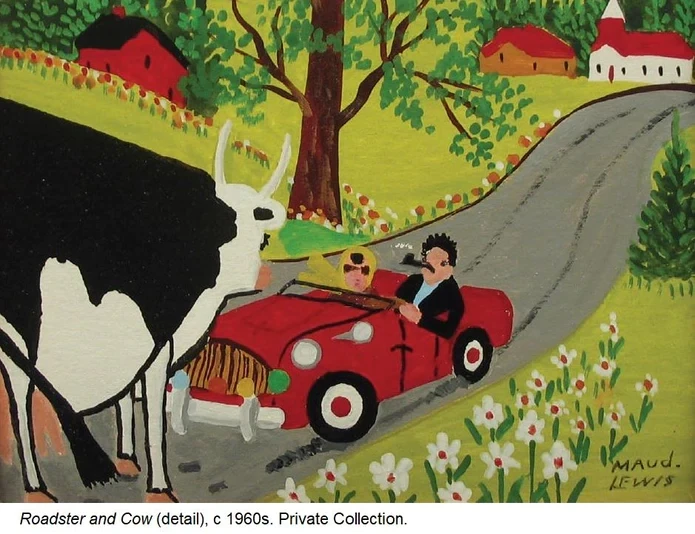 Roadster and Cow Card- Maud Lewis