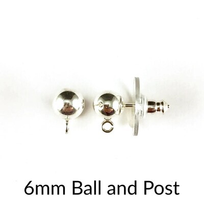Spring Round Earring Post- Point of View Glass
