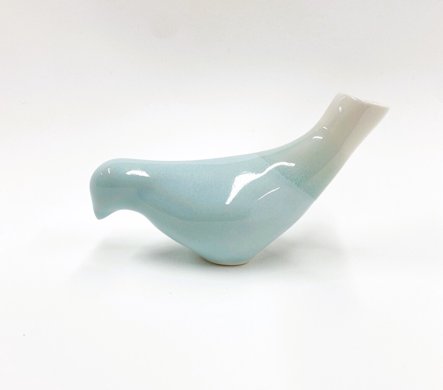 Robin's Egg Blue Drinking Bird Vase- Rachel de Conde 
