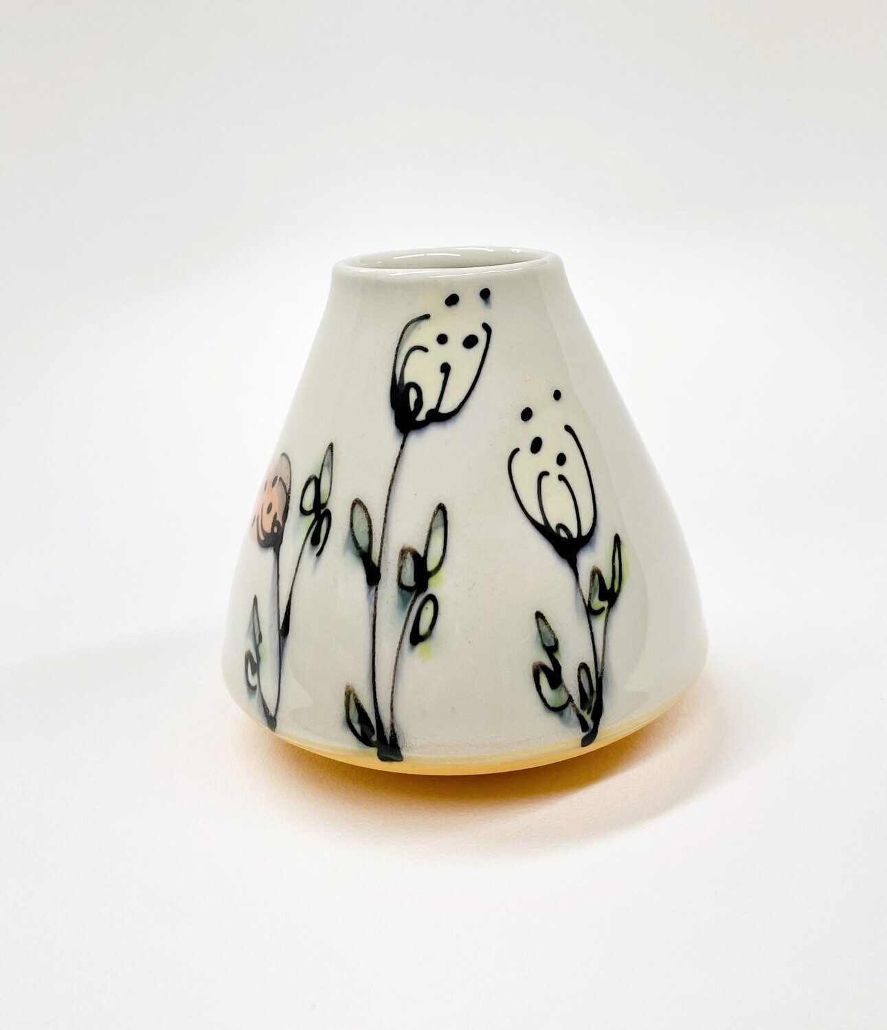 Orange Floral Lull Vase- Rachel de Conde
