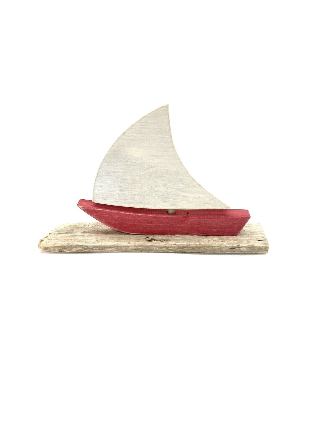 Red Small Sailboat - Jerry Walsh