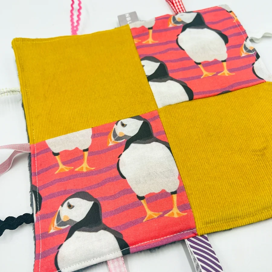 Coral Puffin Sensory Blanket Coral Puffin Sensory Blanket