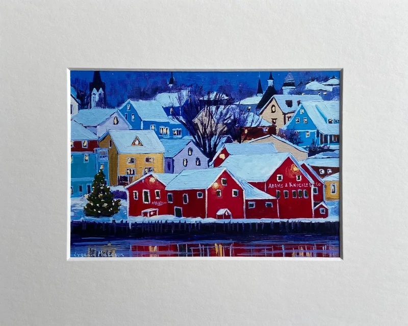 Christmas Lights, Lunenburg Print- Evgenia Makogon