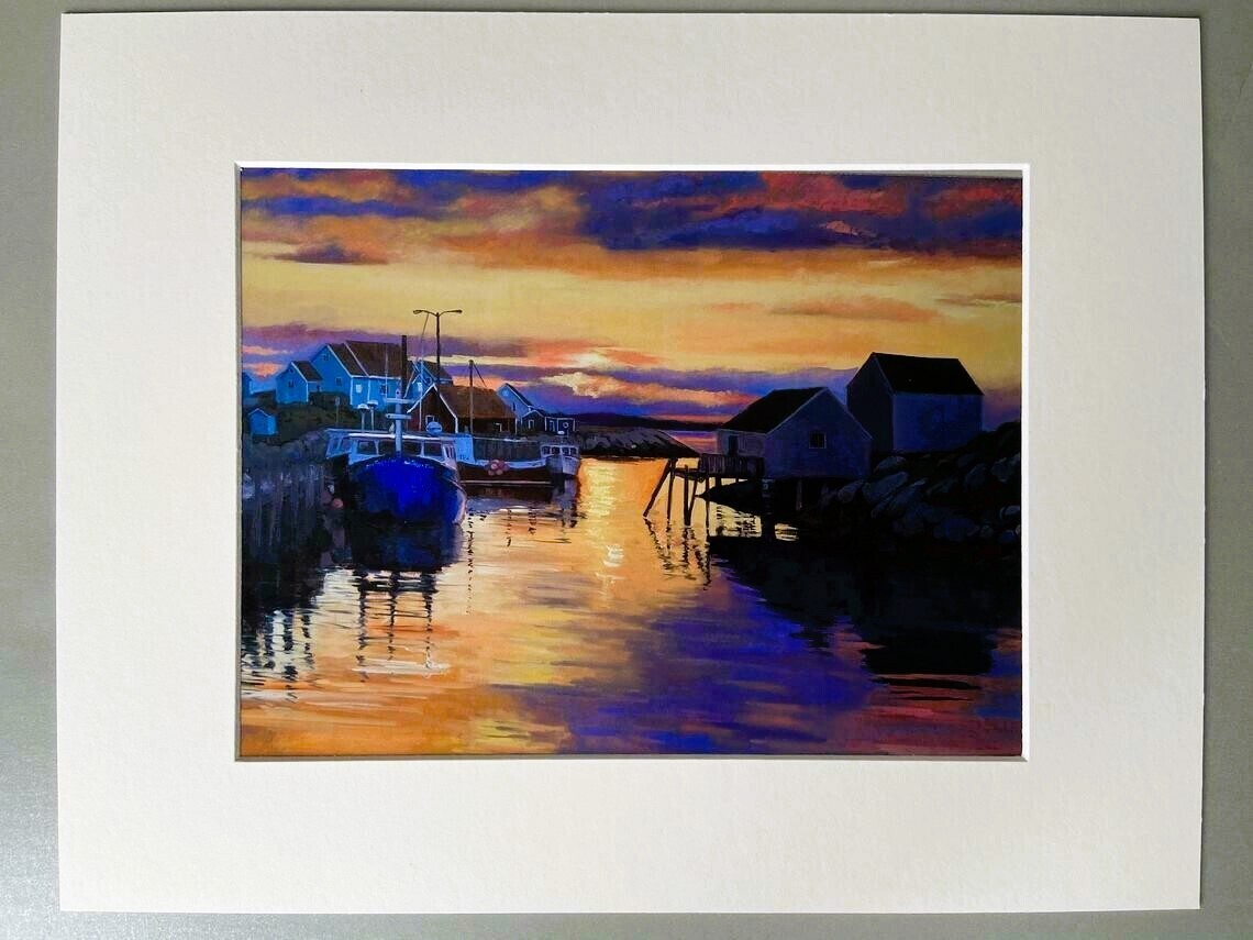 Sunset at Peggy's Cove Print- Evgenia Makogon