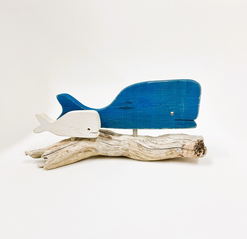 Dark Blue Whale and Baby- Jerry Walsh