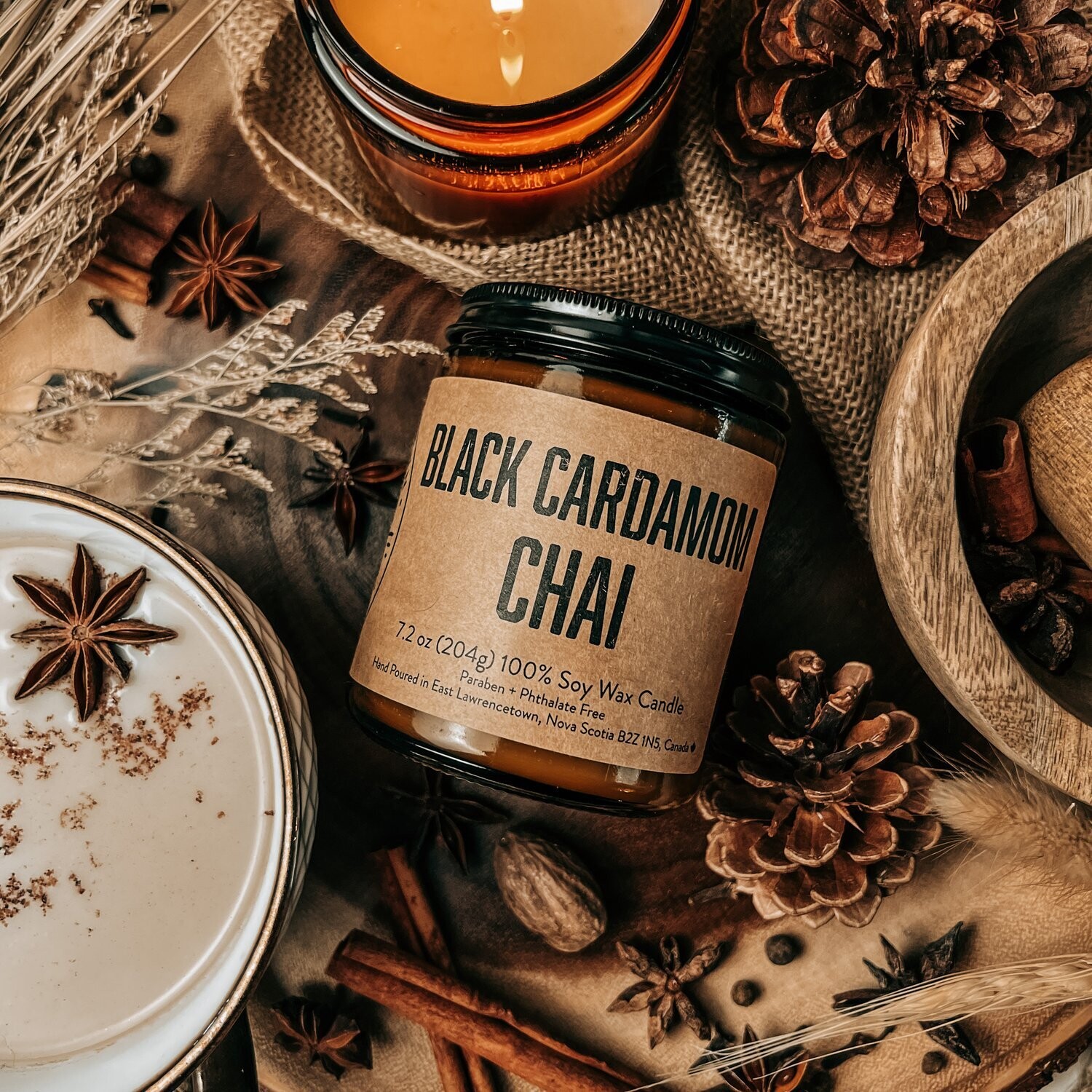 Black Chai Cardamom - Lawrencetown Candle Co