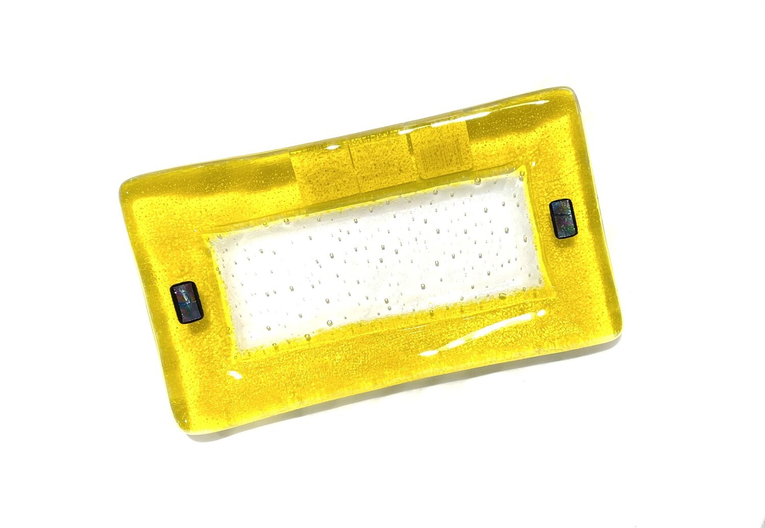 4x8 Yellow Semi Formal Plate- Kiln Art