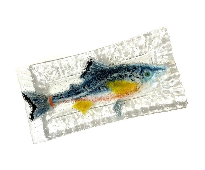 7x14 Atlantic Salmon Server- Kiln Art