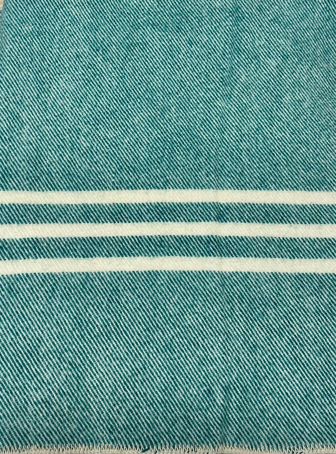 Teal with Stripe MacAusland Throw Blanket 