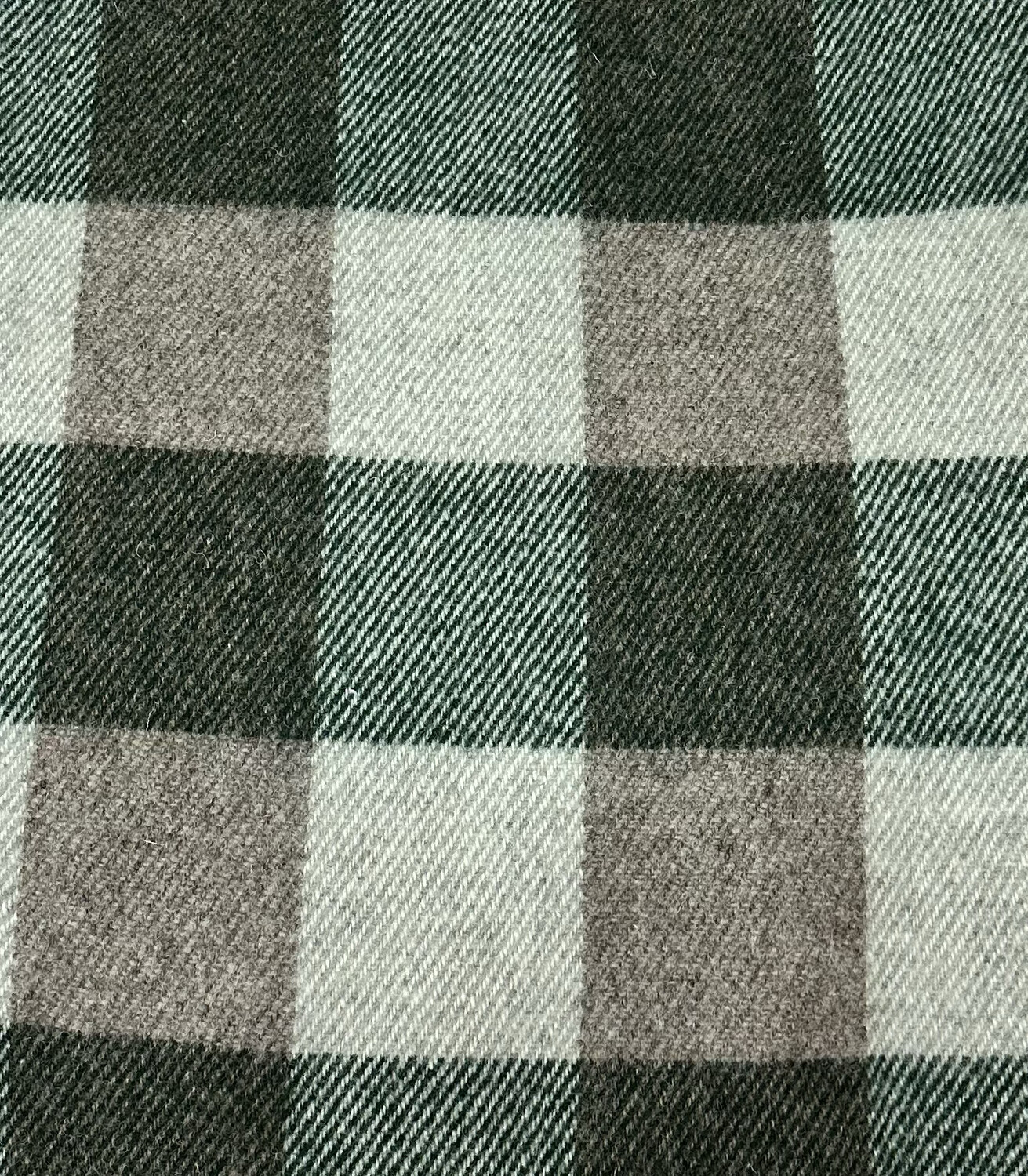 Green with Grey MacAusland Throw Blanket 