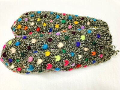 Derby Tweed Thrum Mitten- Northern Watters Knitwear 