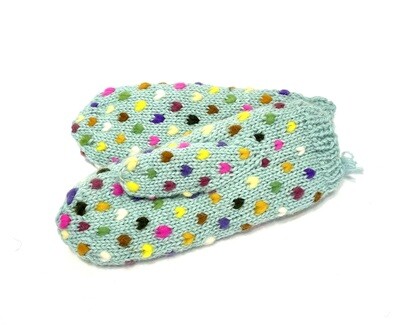 Peppermint Thrum Mitten- Northern Watters Knitwear 